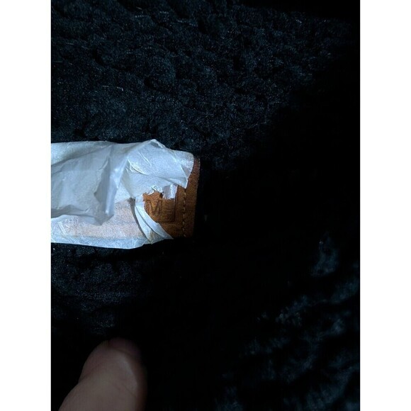 NWOT POL Chunky Knit Oversized Distress Black Turtleneck Cowl Sweater Size M N91 - Picture 3 of 8